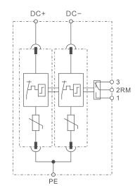 WRDZ Power SPD太阳能保护设备防雷40kA电涌保护器电路图