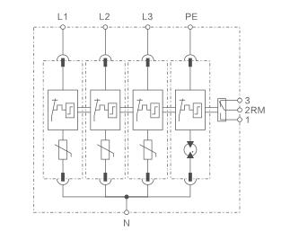 WRDZ电源电压交流三相Spd电涌保护器电路图